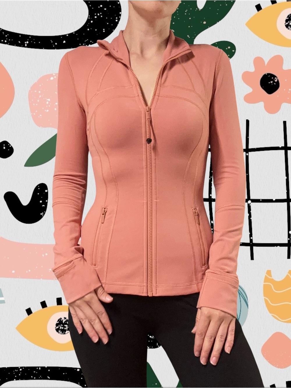 Lululemon | Define Peach Pink Zip Front Active Jacket